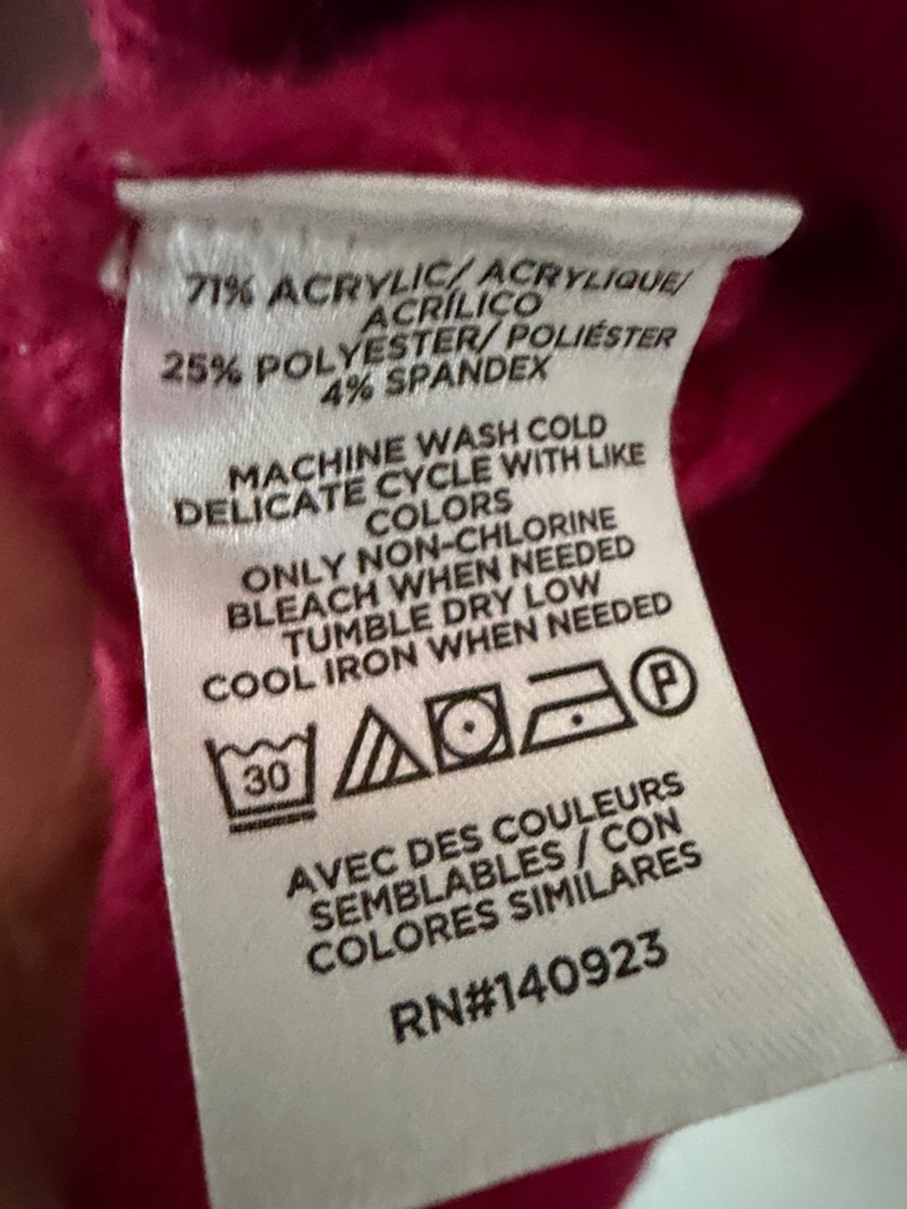 LOFT Fuchsia Ribbed Wrap Cardigan - Picture 4 of 4